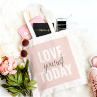 Positive Liebe Sie heute Pastel Pink Zitat