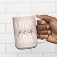 Positive Liebe Sie heute Pastel Pink Zitat