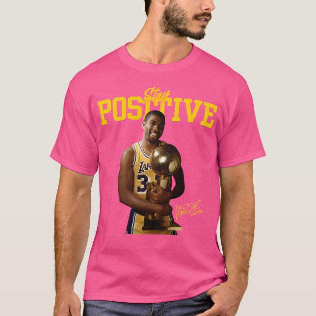 Positive Magic Johnson-Signatur bleibe T-Shirt (Vorderseite)