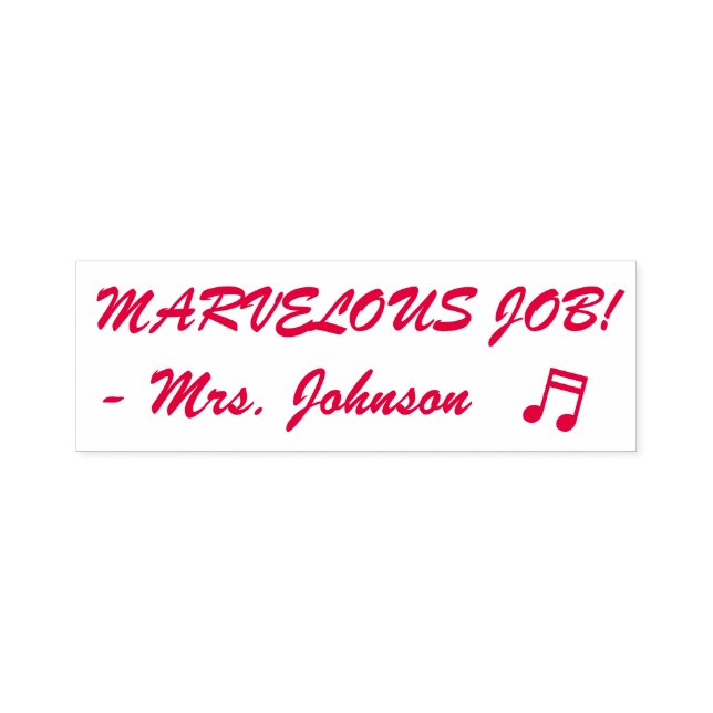 Positive "MARVELOUS JOB!" Lehrerin Rubber Briefmar Permastempel (Design)