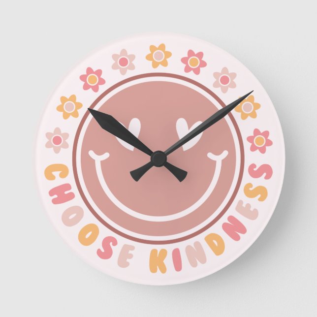 Positive Meldung Runde Wanduhr (Vorderseite)