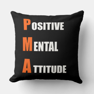 Positive mentale Attitude Motivation Throw Kissen