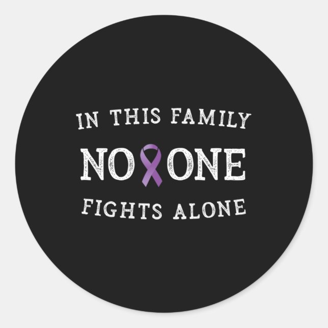 Positive Message Pankreatic Cancer Awareness for W Runder Aufkleber (Vorderseite)