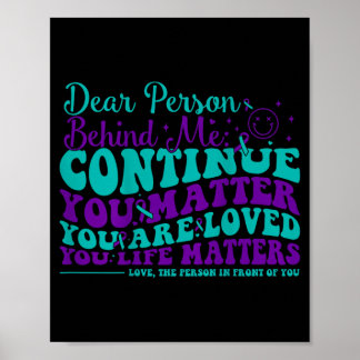 Positive Message Prävention Awareness Groovy Poster