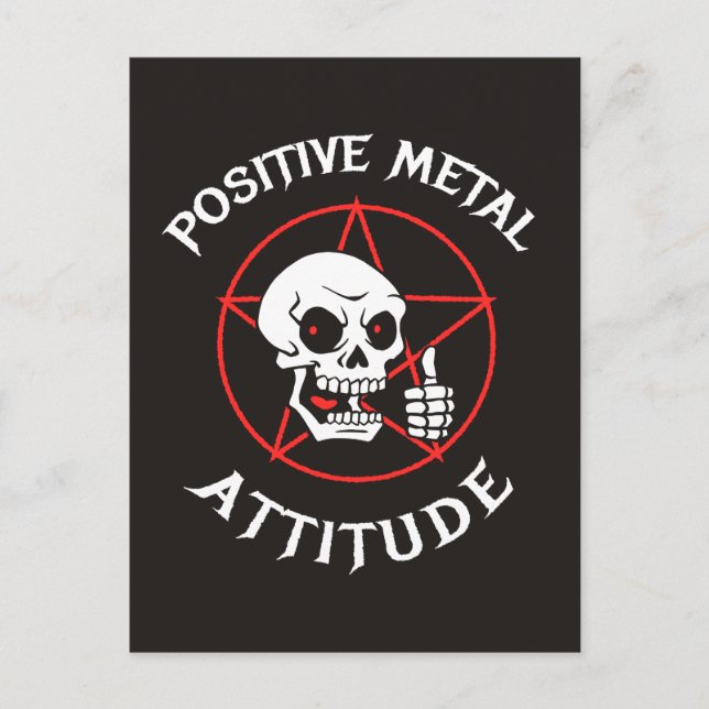 Positive Metallohnwerte Postkarte (Vorderseite)