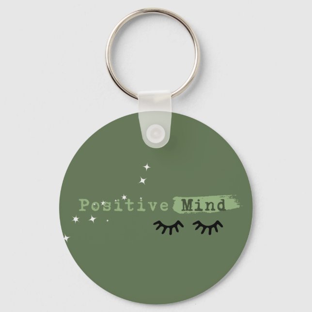 Positive Mind - Green Key Ring Schlüsselanhänger (Vorderseite)