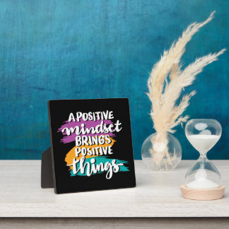 Positive Mindset Quote Desktop Plaque Fotoplatte