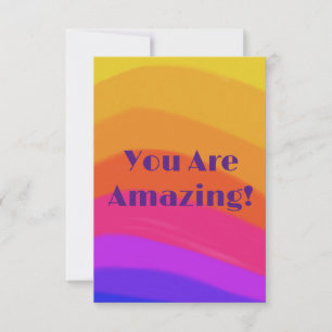 Positive moderne Regenbogenfarben Dankeskarte