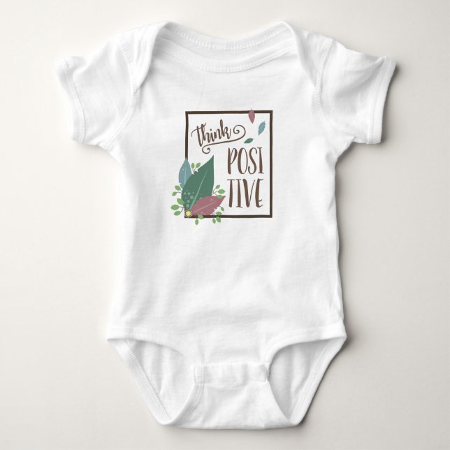 Positive Motivation Federboho Baby Strampler (Vorderseite)