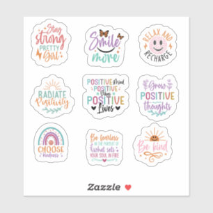 Positive Motivation für kundenspezifisch geschnitt Aufkleber