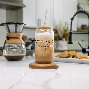 Positive Motivation Sie sind genug Zitat Dosenglas