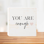 Positive Motivation Sie sind genug Zitat Holzkisten Schild<br><div class="desc">Suchen Sie eine tägliche Erinnerung, dass Sie genug sind? Wir stellen Ihnen unsere Angebote "You Are Enough" vor, mit denen Sie sich positiv motivieren und Ihre Stimmung steigern können, wann immer Sie sie brauchen. Mit diesen inspirierend Produkten können Sie die bestärkende Botschaft der Selbstakzeptanz und Selbstverständlichkeit mit sich führen, wohin...</div>