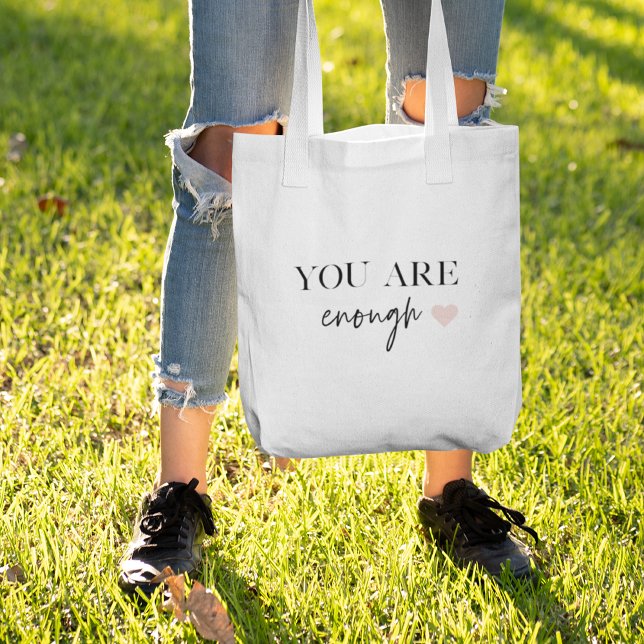 Positive Motivation Sie sind genug Zitat Tragetasche (Looking for a daily reminder that you are enough? Look no further! Introducing our "You Are Enough" )