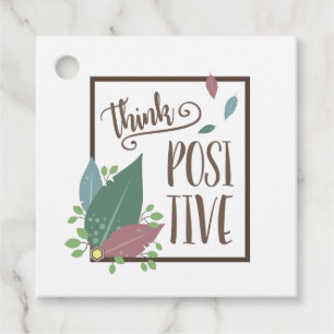 Positive Motivation Text feather boho Geschenkanhänger