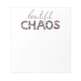 Positive Motivational Text Beautiful Chaos Notizblock
