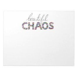Positive Motivational Text Beautiful Chaos Notizblock