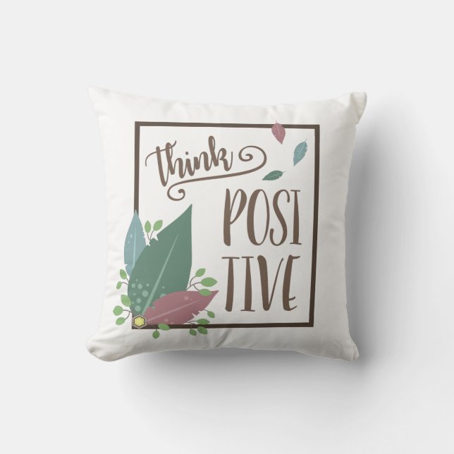 Positive Motivationsfeder Kissen (Vorderseite)