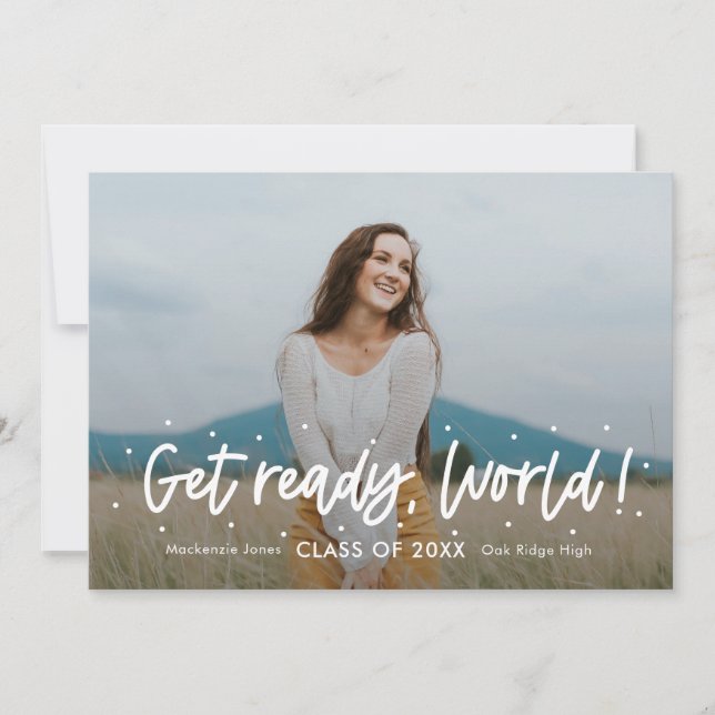 Positive Outlook Editable Color Abschluss Einladun Einladung (Vorderseite)