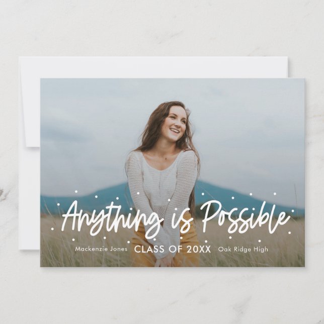 Positive Outlook Editable Color Abschluss Einladun Einladung (Vorderseite)