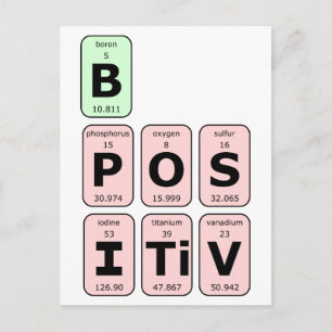 Positive Periodic Table Postkarte