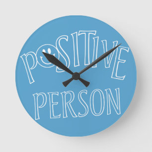 Positive Person Runde Wanduhr