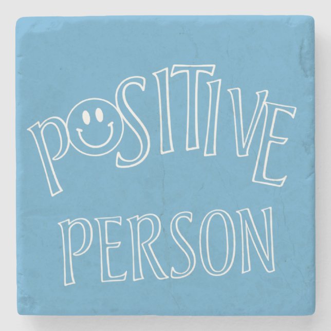 Positive Person Steinuntersetzer (Vorderseite)