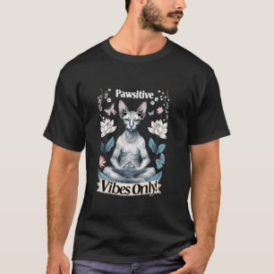 Positive Pfoten Nur Yoga-Posen Kätzchen Sphynx-Kat T-Shirt