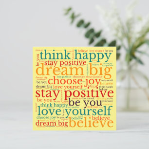 Positive Phrase WordArt-Muster Multicolor Gelb