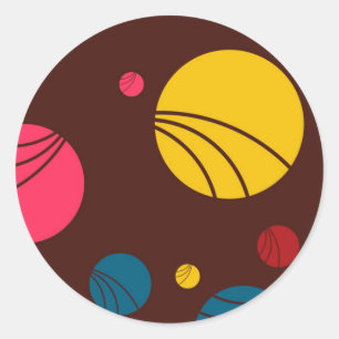 Positive, playful, glückliche, moderne, coole runder aufkleber