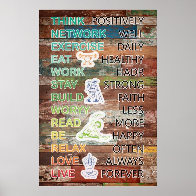 Positive Poster-Dekoration Poster (Vorne)