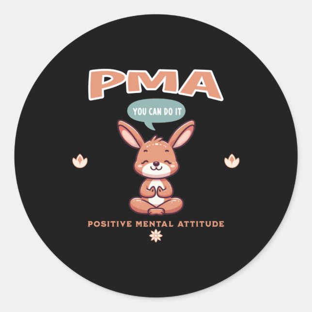 Positive psychische Einstellung Kangaroo Sticker (Vorderseite)
