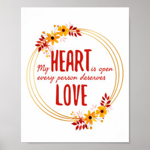 positive Redewendungen für die Liebe und den Erfol Poster