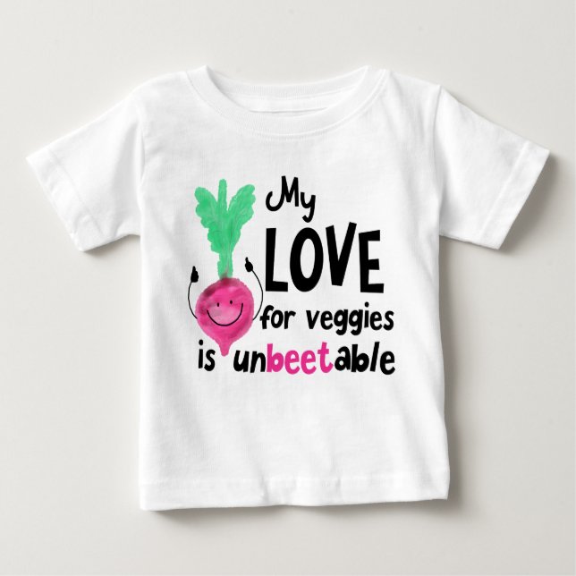 Positive Rübenpuppe - Meine Liebe für Veggies Baby T-shirt (Vorderseite)