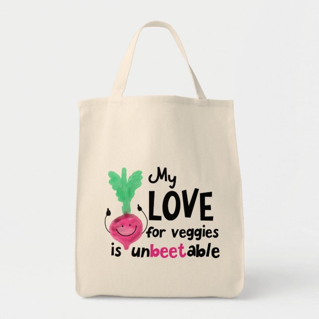 Positive Rübenpuppe - Meine Liebe für Veggies Tragetasche (Vorne)