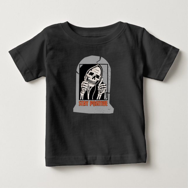 POSITIVE SKELETON bleibe Baby T-shirt (Vorderseite)