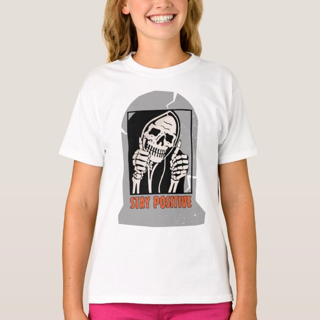POSITIVE SKELETON bleibe T-Shirt (Vorderseite)
