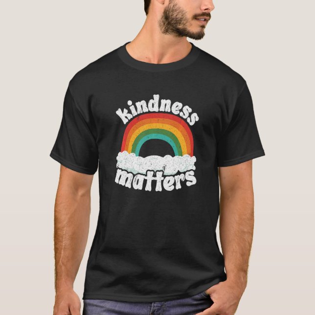 Positive Sped Teacher Anti Bullying Rainbow Kindne T-Shirt (Vorderseite)