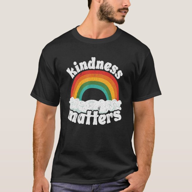 Positive Sped Teacher Anti Bullying Rainbow Kindne T-Shirt (Vorderseite)