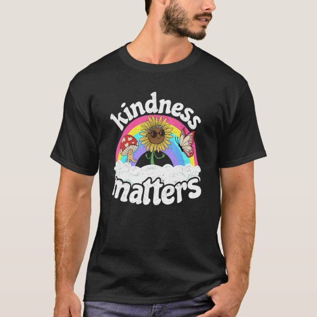 Positive Sped Teacher Anti Bullying Rainbow Kindne T-Shirt (Vorderseite)