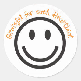 Positive Sticker-dankbar für jeden Herzschlag Runder Aufkleber