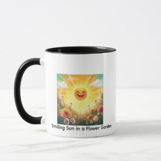 Positive Sunshine Art – Bright Happy Sun and Flowe Tasse