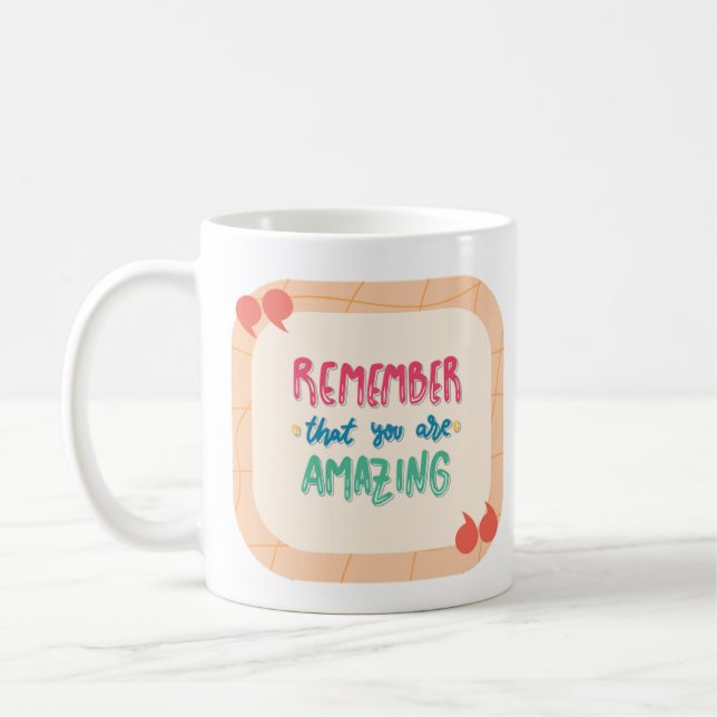 Positive Tasse für Ihren besten Morgen je (Links)