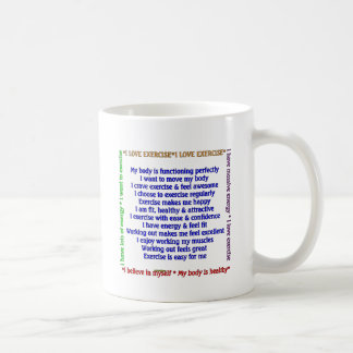Positive Übungs-Bestätigungen Kaffeetasse