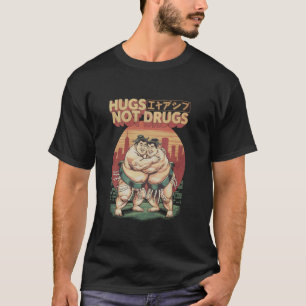 Positive Umarmen Lustiger Japanischer Sumo 03 T-Shirt