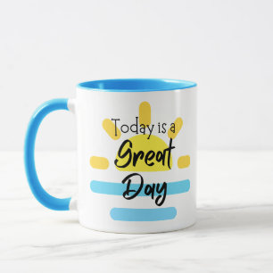 Positive und aufblühende Tasse