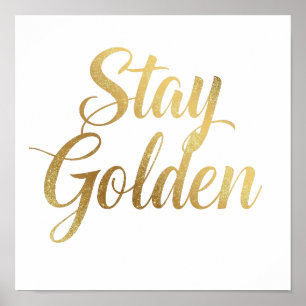 Positive und glamouröse Goldene Typografie Poster