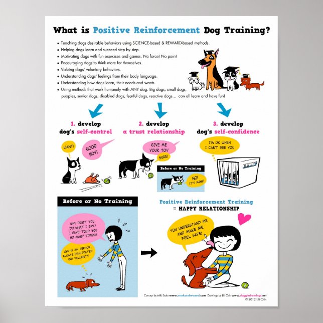Positive Verstärkung der Hundeschulung 16" x 20" Poster (Vorne)