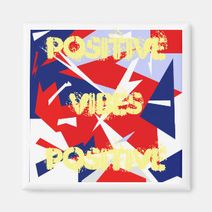 Positive Vibes Abstrakt Art Pastel Colors Magnet