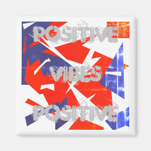 Positive Vibes Abstrakt Art Pastel Colors Magnet