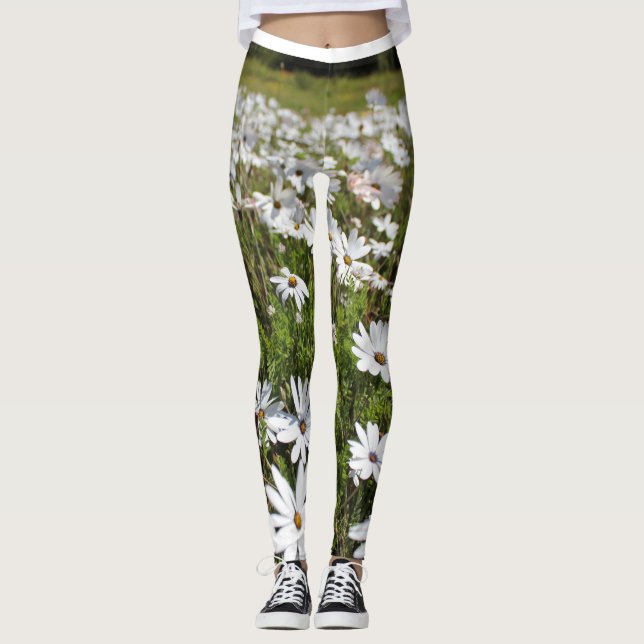 Positive Vibes Blume Leggings (Vorderseite)